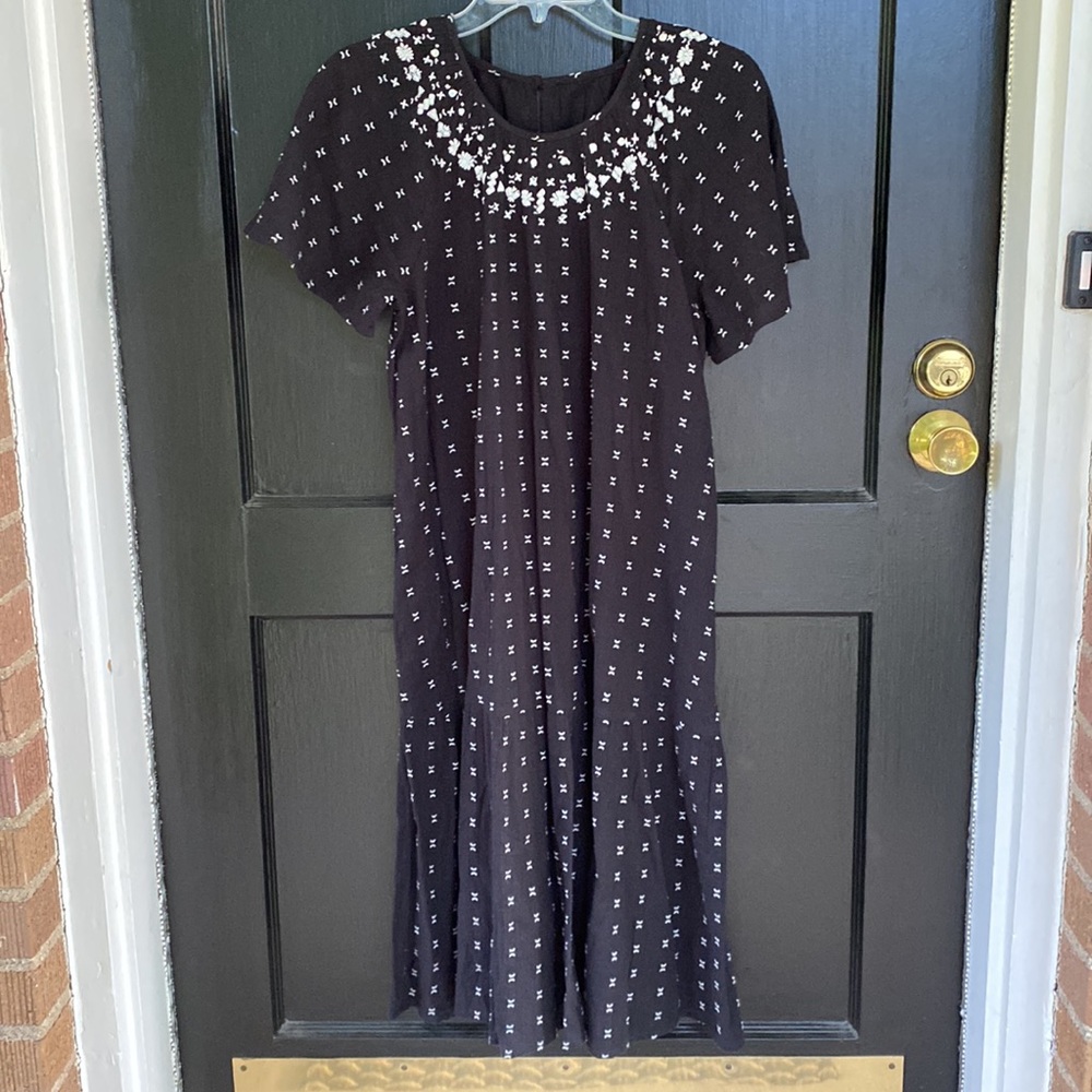 Downeast Black Embrodiered Dress, XS, like new